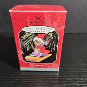 Hallmark Maxine Sledding Ornament Keepsake Christmas Holiday Vintage‎ 1998